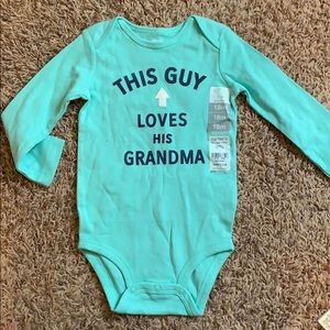 Crters Teal Bodysuit This Guy Loves his Grandma